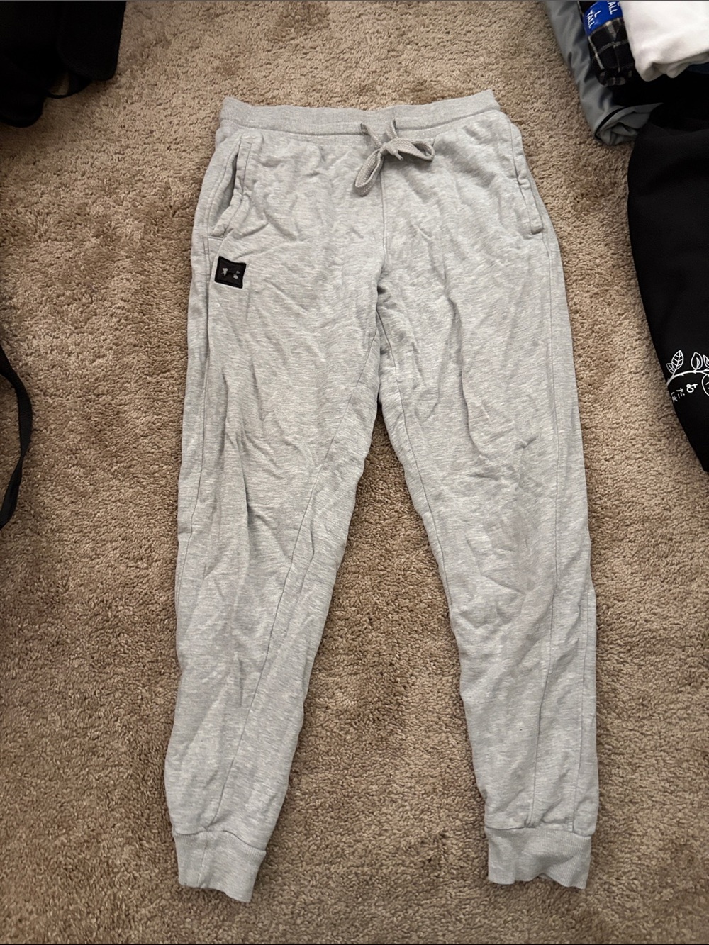 Under Armour Light Gray Mens Small  Drawstring Joggers
